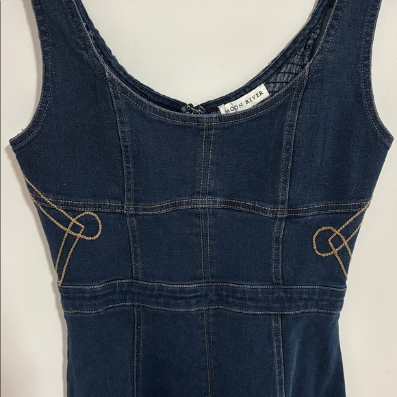 Moon River Denim Western Dress Size S Brand New With Tags - Picture 4 of 7